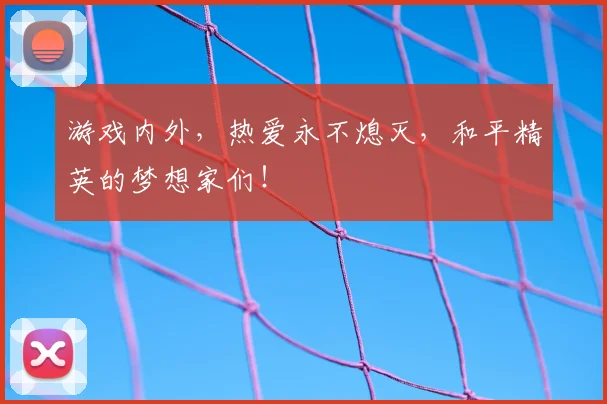 游戏内外，热爱永不熄灭，和平精英的梦想家们！